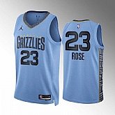 Men's Memphis Grizzlies #23 Derrick Rose Blue Statement Edition Stitched Basketball Jersey Dzhi ,baseball caps,new era cap wholesale,wholesale hats